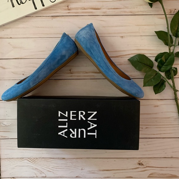 Naturalizer Brittany,Admiral Blue suede flats 7.5 - Picture 1 of 7